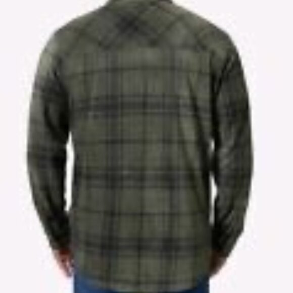Freedom Foundry Dry Goods Men's Grizzly Flex Green/Black Plaid Fleece - Medium - Picture 3 of 4